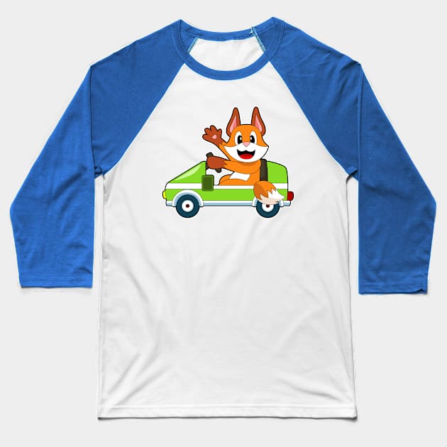 Fox Car Baseball T-Shirt by Markus Schnabel